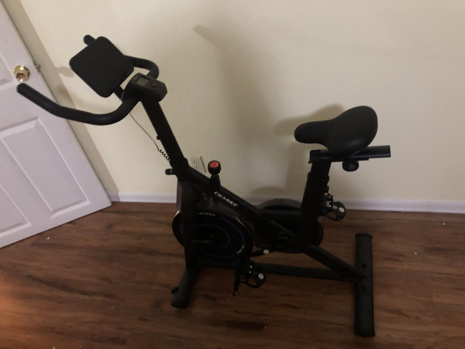 Exercise Bike, CHAOKE Quiet Adjustable Magnetic Resistance Stationary Bike for Home Cardio with App Compatible, 300LB Weight Capacity Indoor Cycling Bike with Comfortable Seat & Digital Display customer photo 2