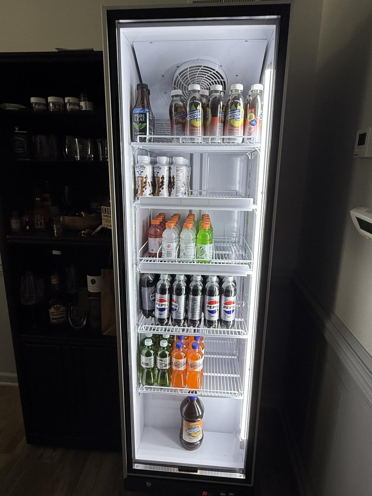 BODEGA BODEGACOOLER 12.5 Cu. Ft. Upright Commercial Beverage Refrigerator, Large Glass-Door Display Merchandiser, Energy-Star Rated Drink & Bar Cooler with Soft LED Lighting and Adjustable Shelves customer photo 1