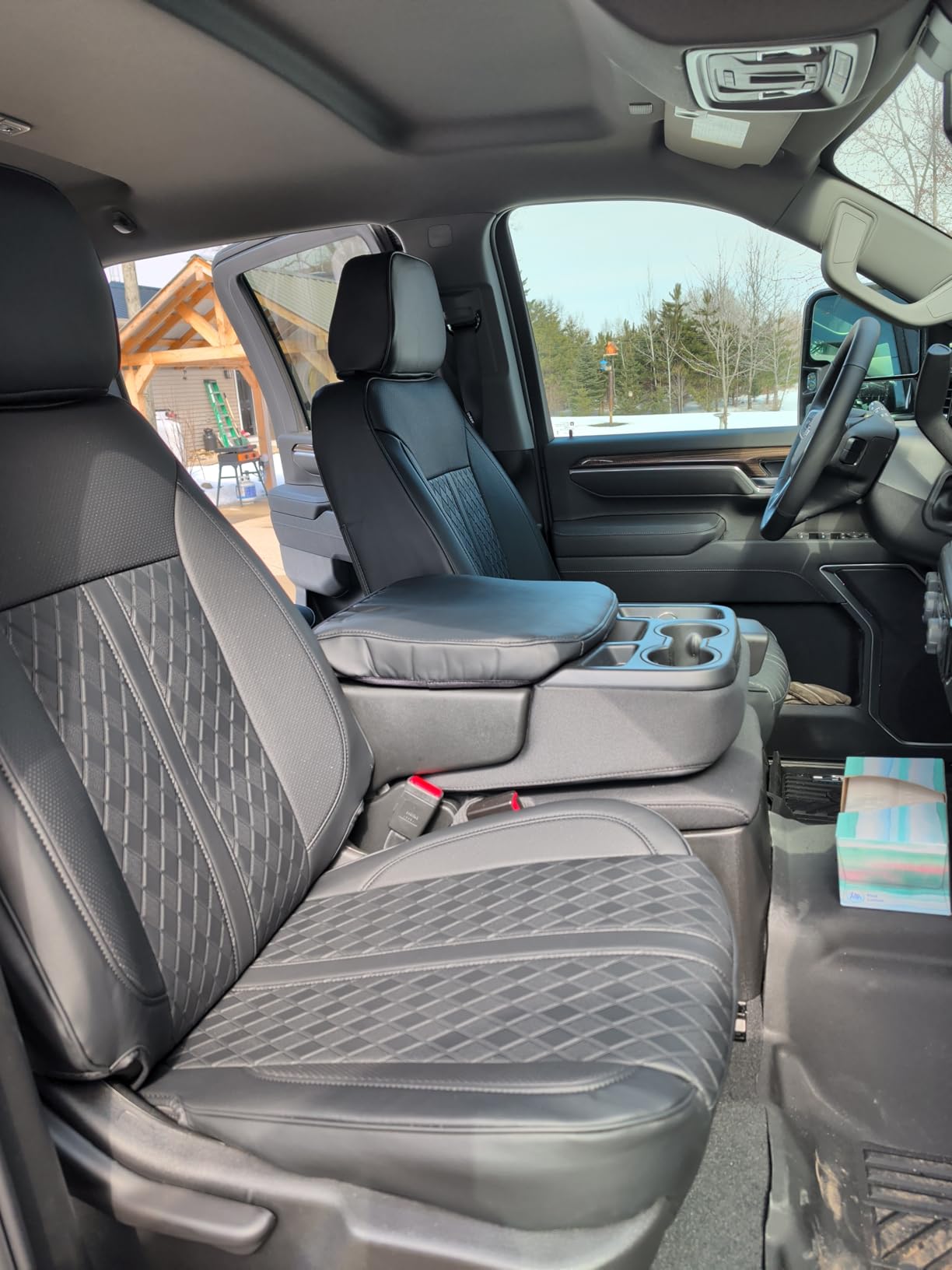 RIDEPOSH Custom Fit Seat Covers for Silverado/Sierra 1500 2019-2026 CrewCab customer photo 1