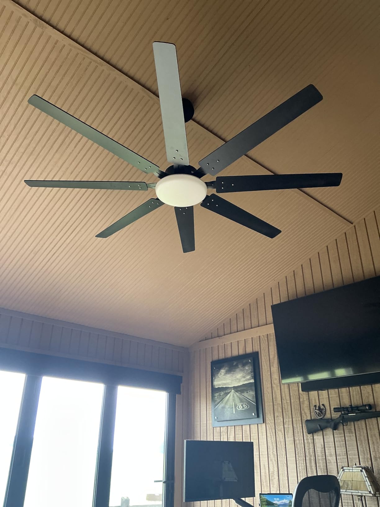 Amico 72 Inch Ceiling Fans with Lights and Remote, Black Large Ceiling Fan customer photo 2