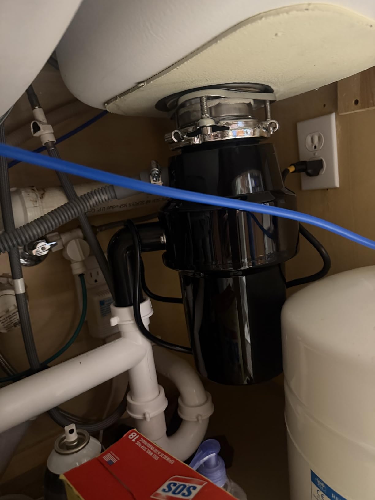 DC 1 HP Garbage Disposal Quiet 60dB with Power Cord, Continuous Feed customer photo 1