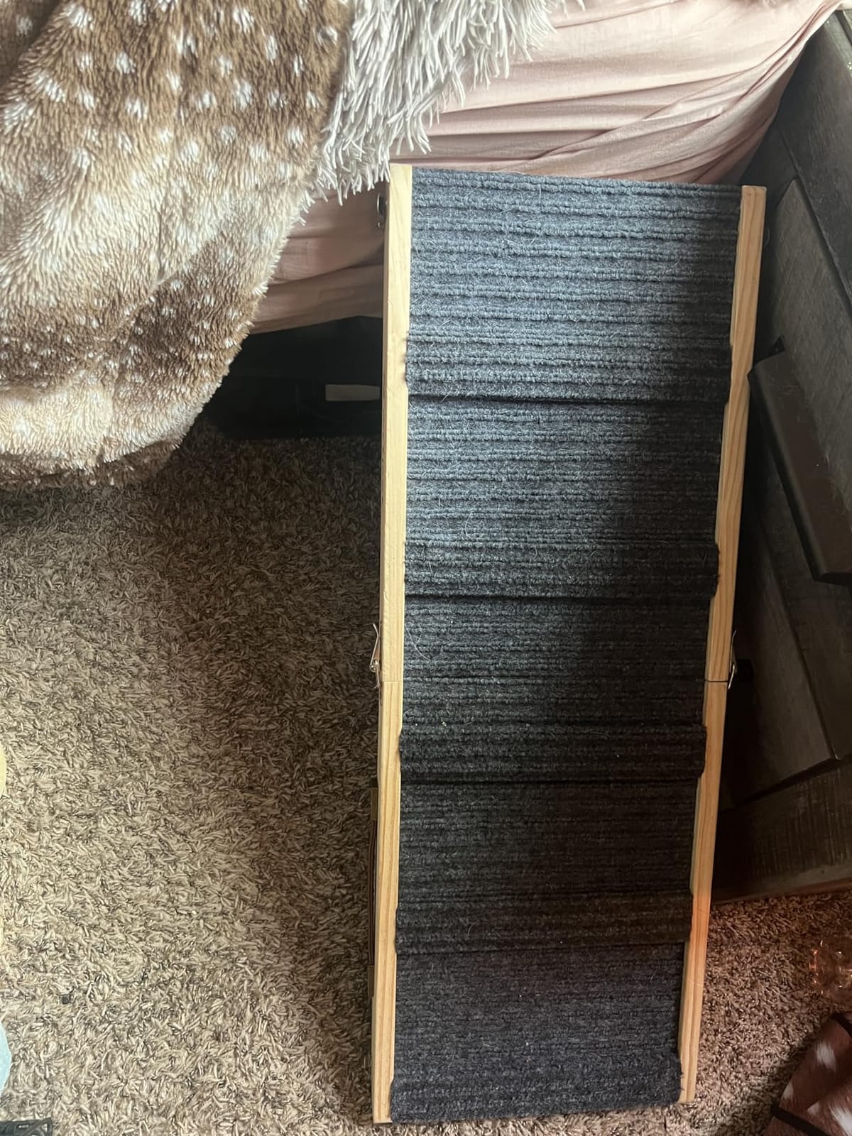 Dog Ramp for Small Dogs, Adjustable Wooden Dachshund Ramp for Couch customer photo 2