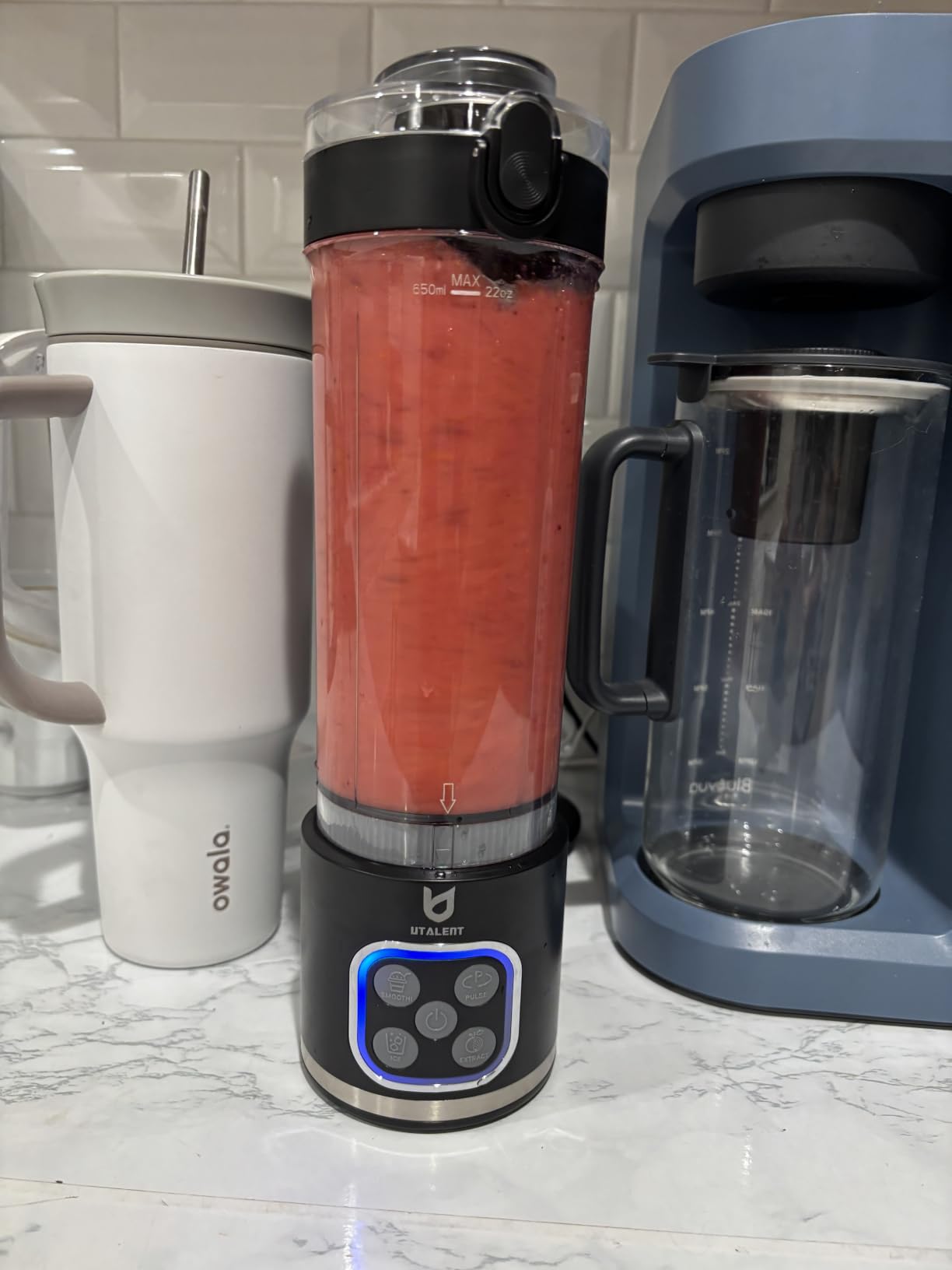 UTALENT Cordless Portable Blender, Ice Crush, 700W Motor, 25oz Cup, 4 Mode customer photo 2