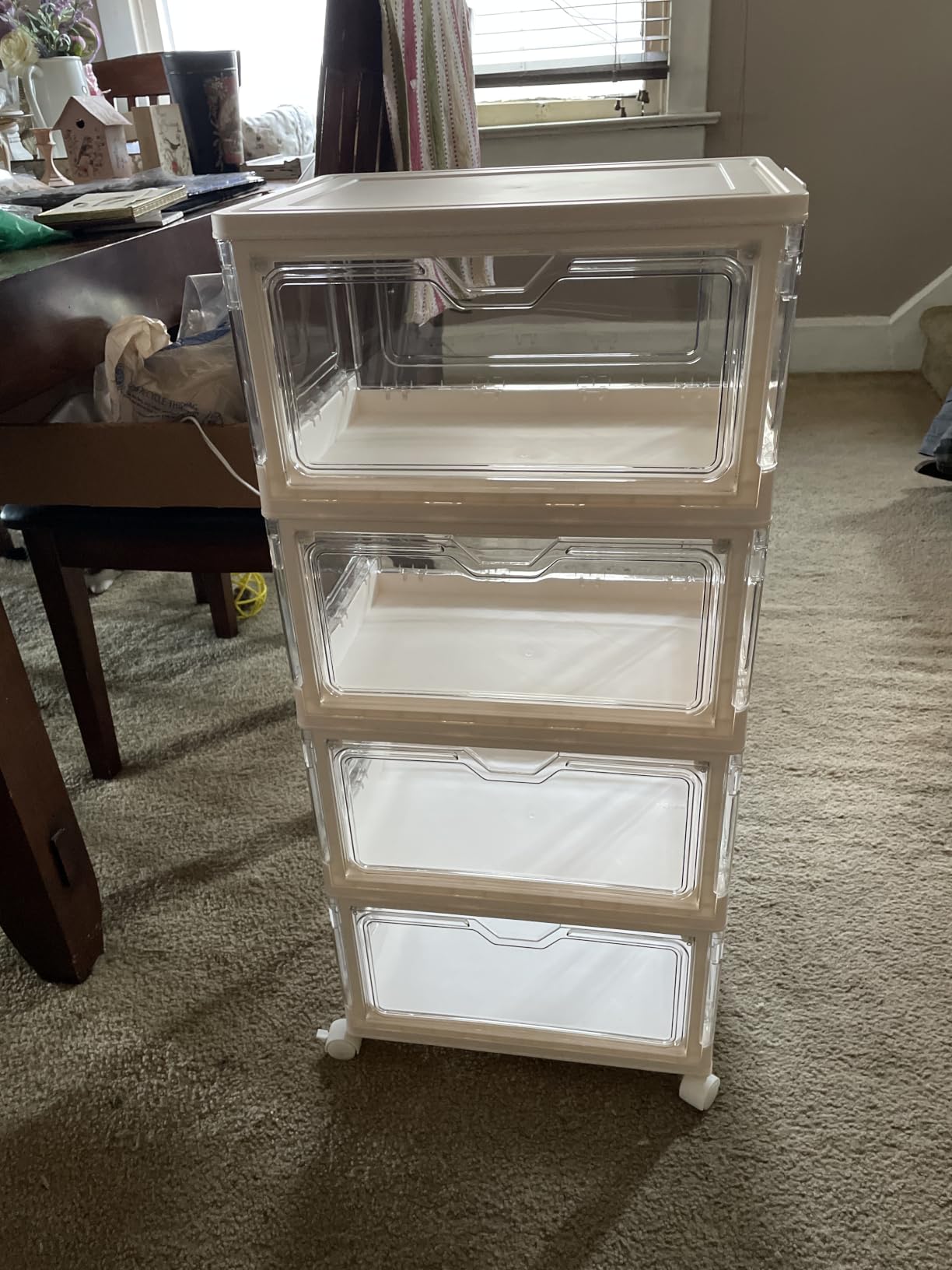 Kmiectse Clear Storage Bins with Lids - 4 Tier 23qt Plastic Stackable Bins customer photo 2