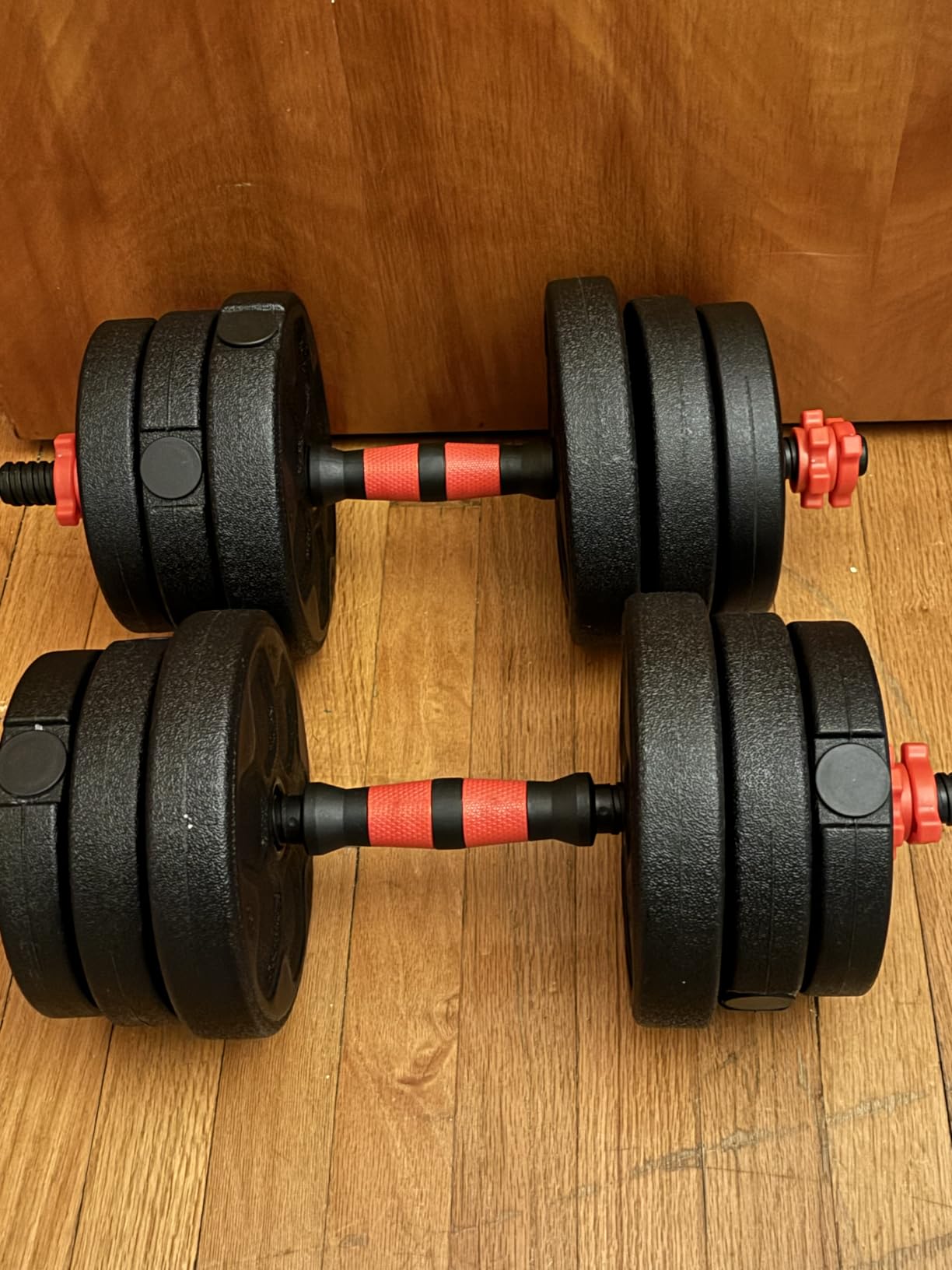 Adjustable Dumbbell Set, 20/33/45/70/90lbs Free Weight Set with Connector, 5-in-1 Dumbbell Set for Barbells, Kettlebells, Push up Stand, Weight Plate, Home Gym Suitable Men/Women customer photo 1