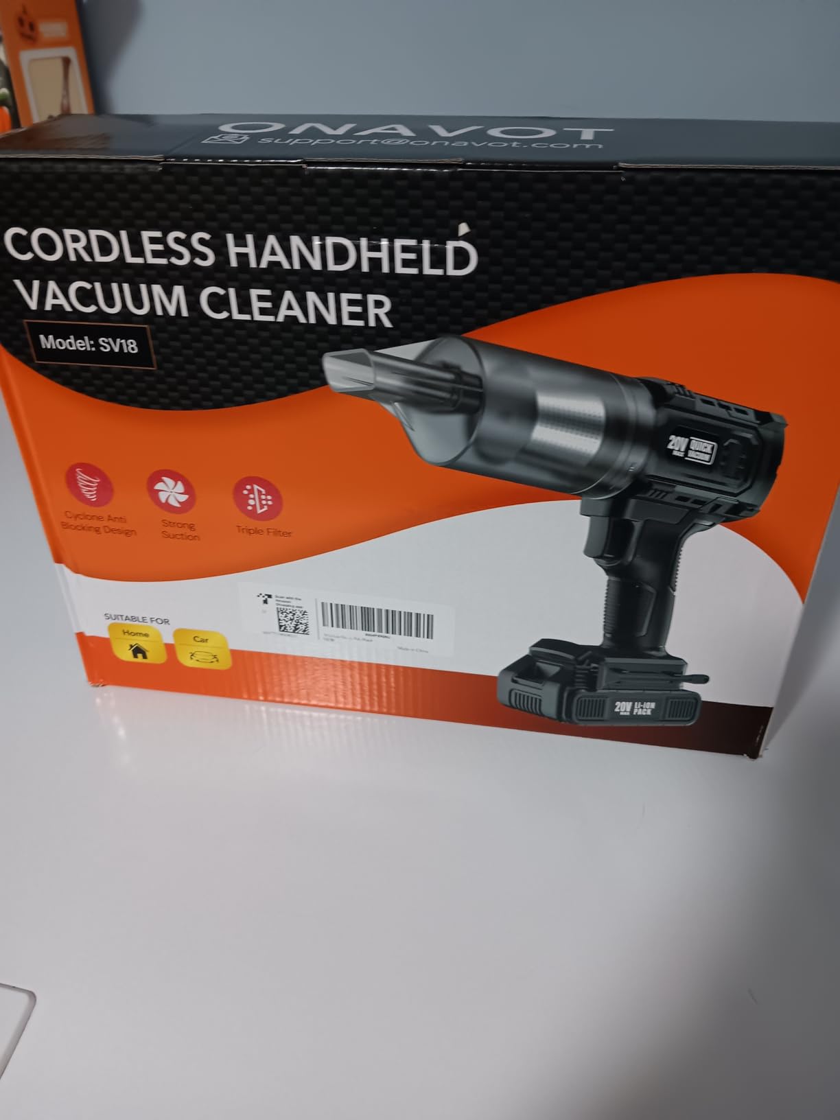 Car Vacuum Cordless, 35000PA Strong Suction Handheld Vacuum with 2 Detachable Batteries, 60Min Runtime Portable Vacuum Cleaner for Car Detailing, Pet Hair, Home Couch & Office, 350ML XL Dust Cup customer photo 1