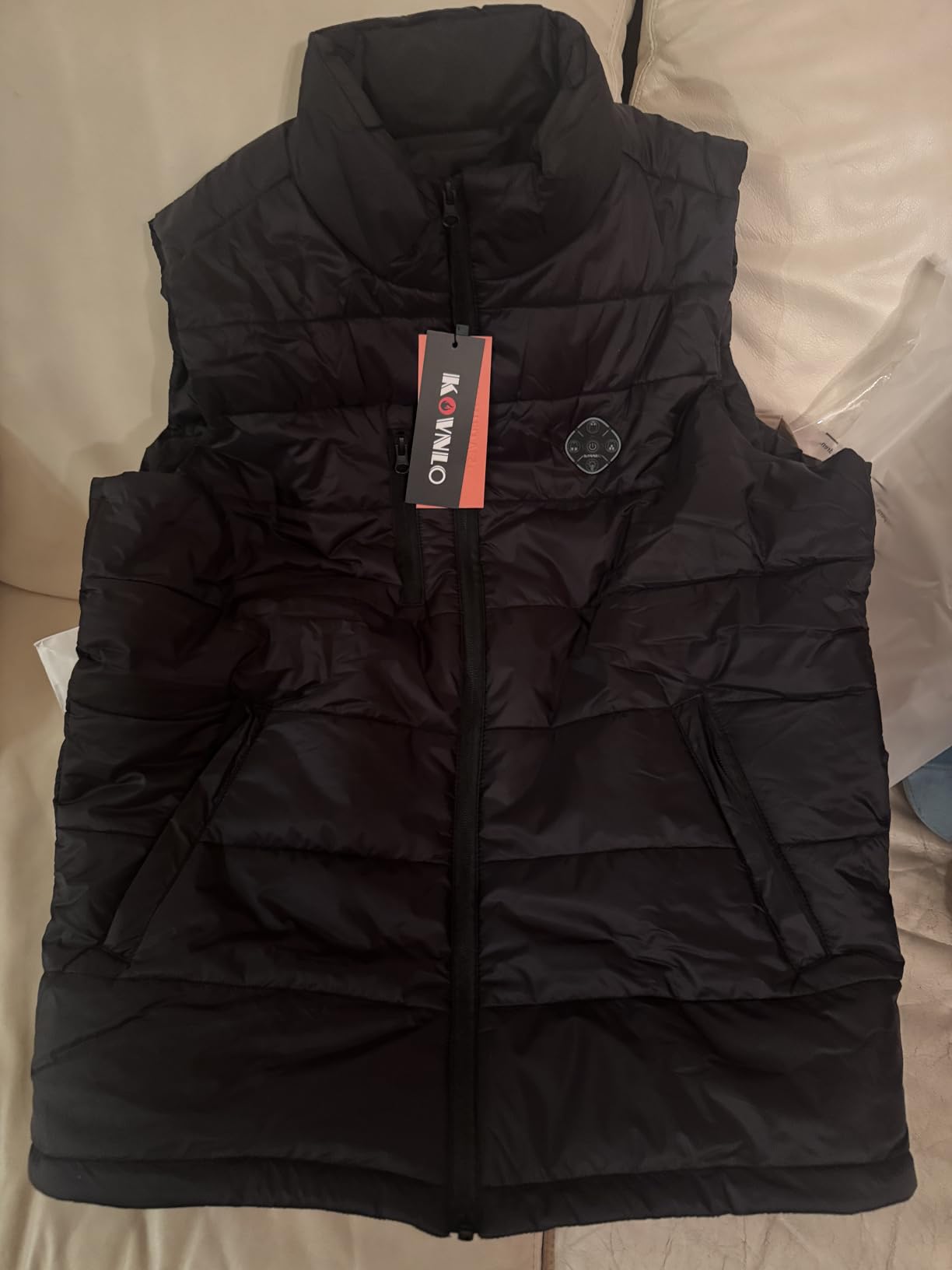 KOVNLO Heated Vest for Men With Battery Pack Included, Smart Controller with Lights-out Design, Electric Heated Jackets customer photo 2