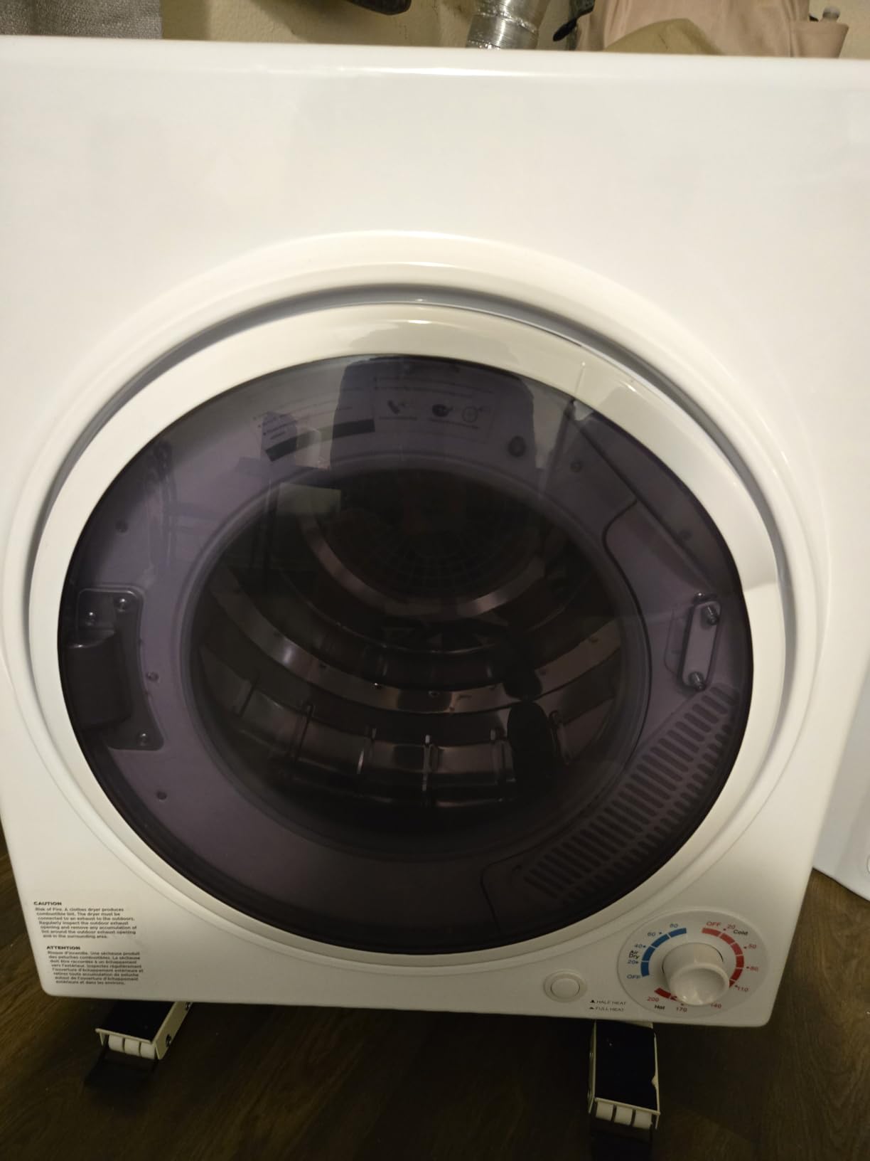 CTT 3.5 cu.ft Portable Dryer for Apartments,1500W Compact Dryer with 4 Drying Modes,120V Electric Dryers for Laundry, Apartments, RVs, Dorms, Black customer photo 1