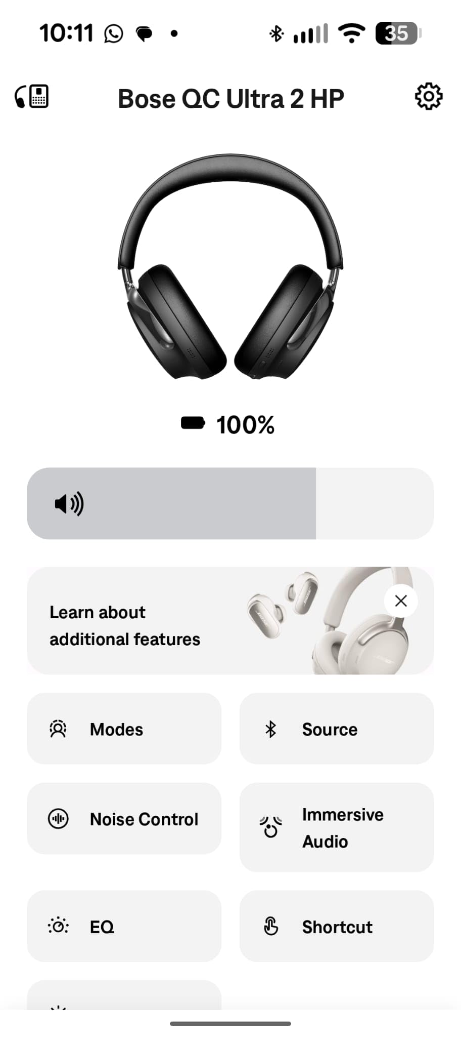 Bose QuietComfort Ultra Bluetooth Headphones (2nd Gen), Wireless Headphones with Spatial Audio, Over Ear Noise Cancelling with Mic, Up to 30 Hours of Play time, Black customer photo 1