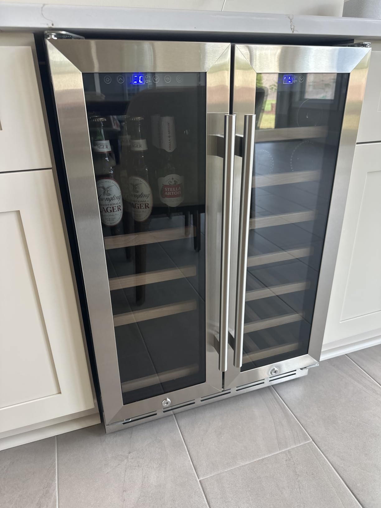 ORYMUSE 15 Inch Wine Fridge, 30 Bottle Under Counter Wine Cooler Built-In customer photo 1
