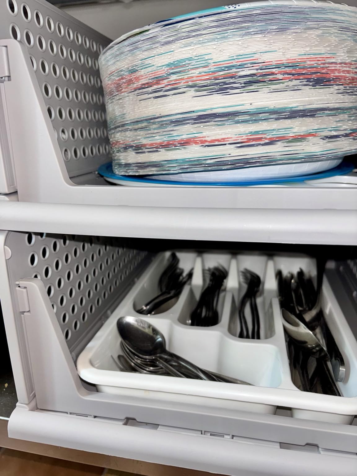 Pinkpum 6 Pack Closet Organizer Storage Bins Stackable Plastic Drawer Shelf customer photo 1