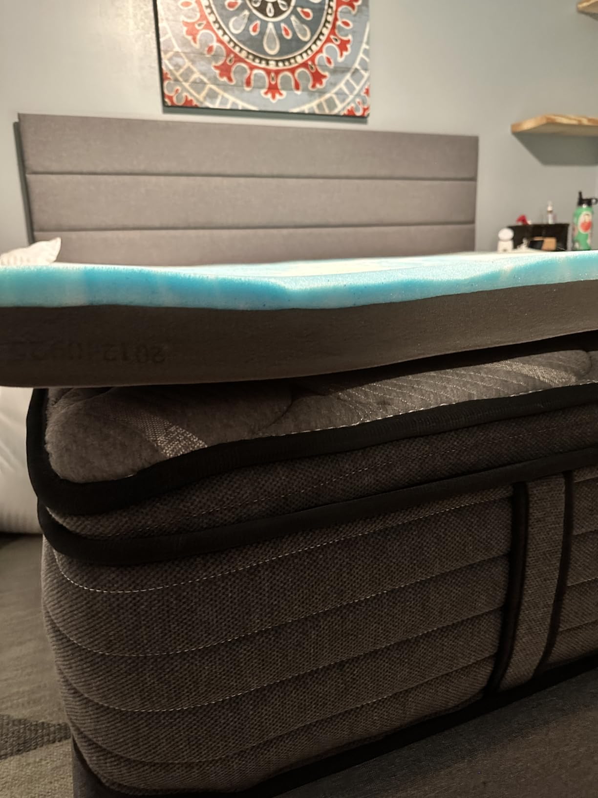 Firm to Extra Firm Mattress Topper King Size 3 Inch, Pain Relieving Foam Bed Topper for Extra Support, Gel Memory Foam&High-Density Foam Mattress Pad, CertiPUR-US Certified customer photo 2