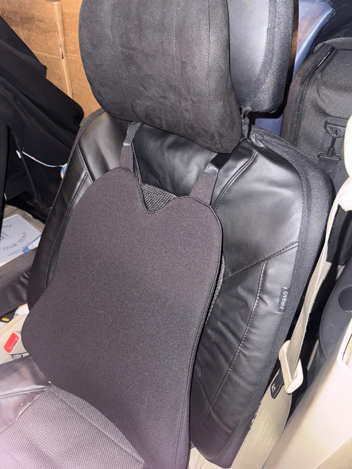 Lumbar Support Pillow for Car, Memory Foam Back Cushion for Lower Back Pain Relief, Ergonomic Car Seat Support with Breathable Airflow Channels for Driving, Office Chair, Wheelchair customer photo 2