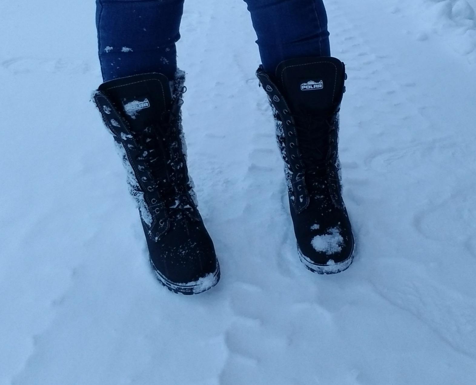 POLAR Womens Faux Fur Warm Thermal Waterproof Outdoor Walking Snow Winter Rubber Sole Calf Boots customer photo 1