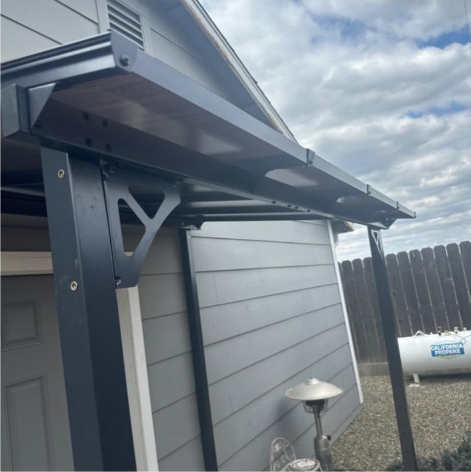 Aoxun 8’x10’ Gazebo for Patio, Gazebo Pergola with Sloped Roof, Black customer photo 1