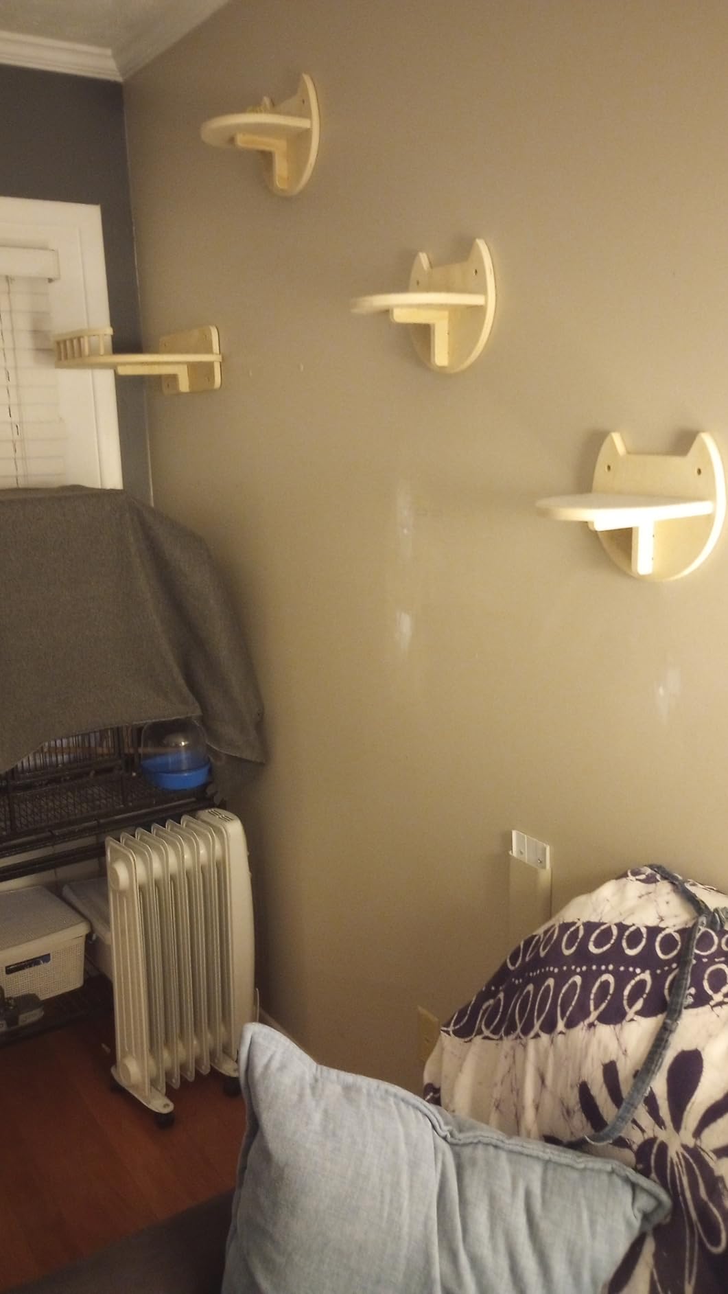 Cat Wall Shelves, Modern Cat Wall Furniture for Indoor Cats - Black customer photo 1