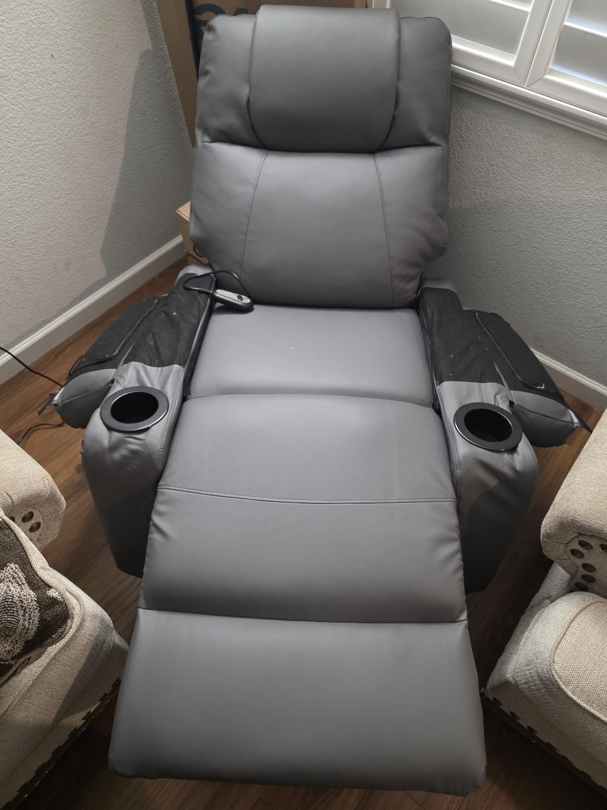 Power Lift Recliner Chair for Elderly with Massage & Heat, Brown customer photo 2