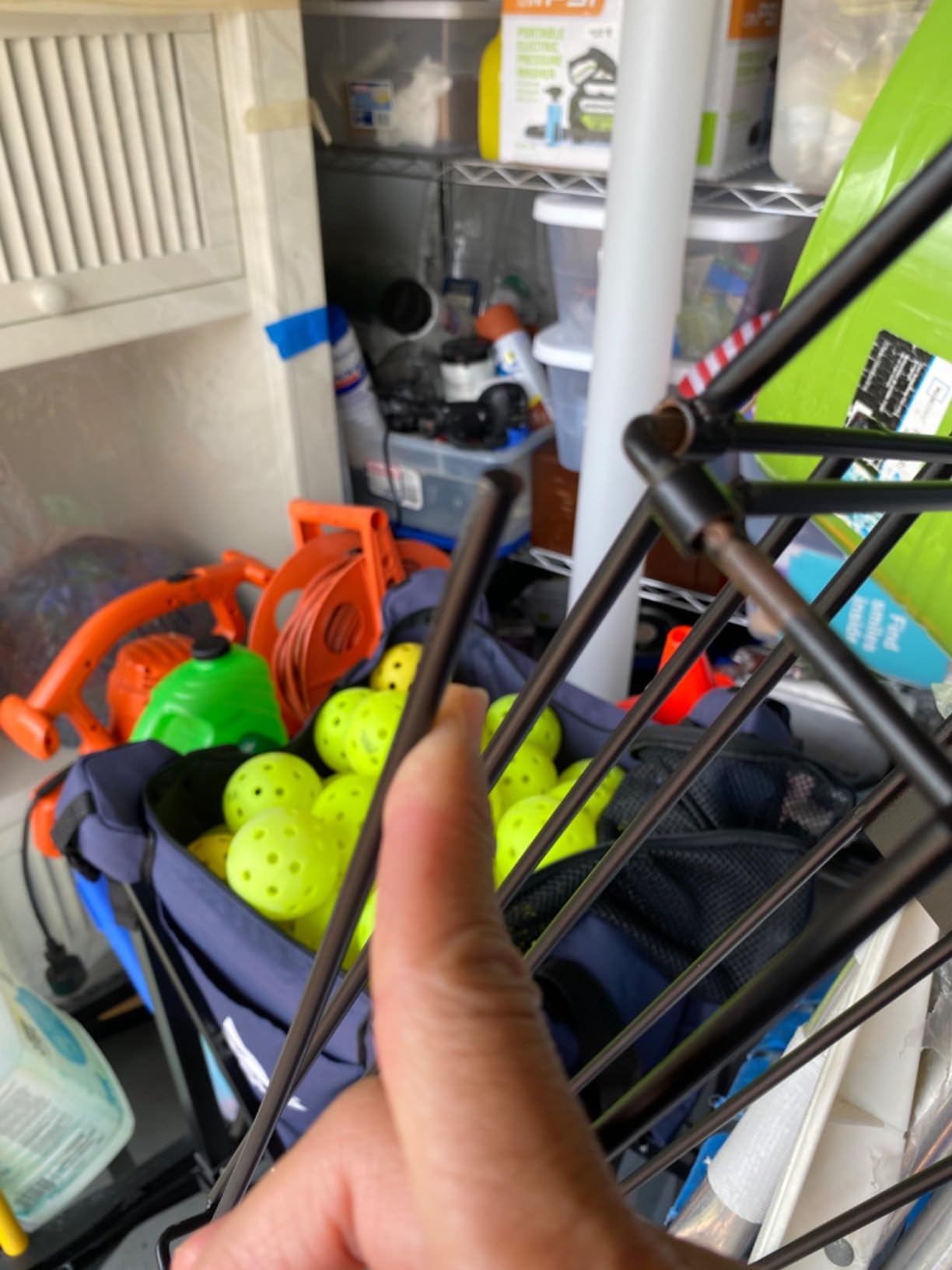 Portable Pickleball & Tennis Ball Hopper - Pickleball Collector Retriever Basket Carrier Gatherer Picker Container for Picking and Storage Training Tool for Ball customer photo 2