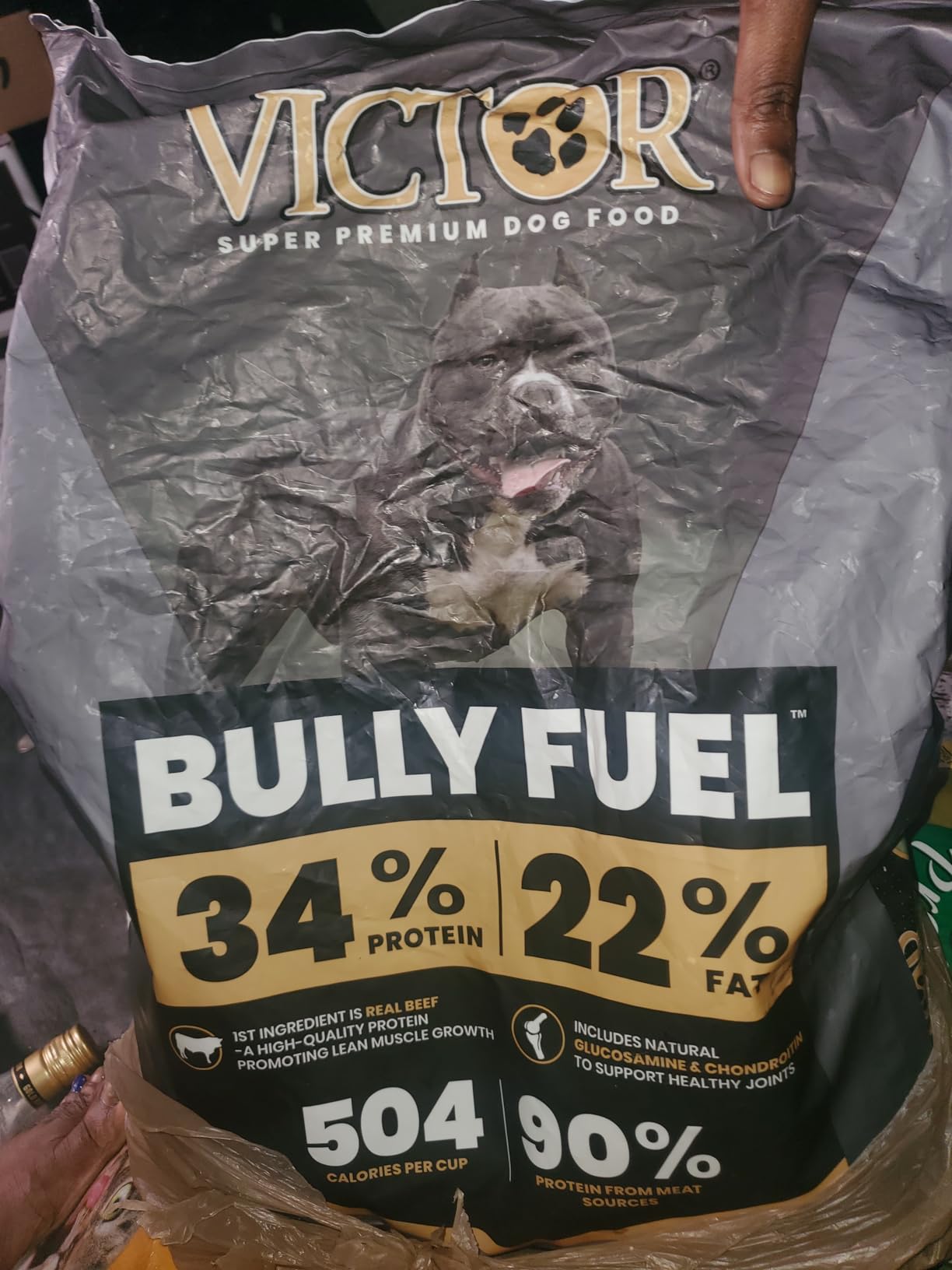 VICTOR Bully Fuel Dry Dog Food - High-Calorie Formula for Muscle, 40 lb customer photo 1