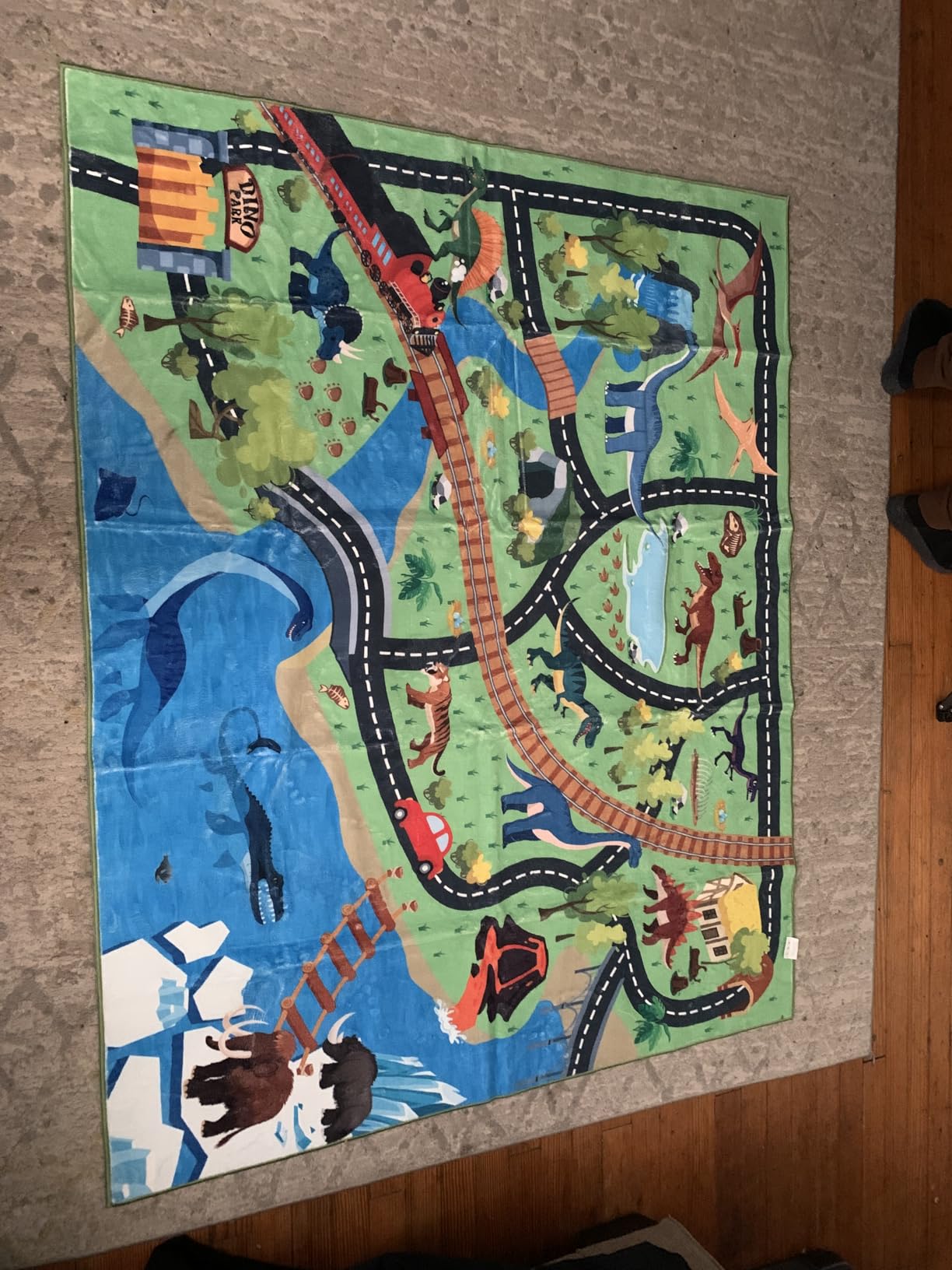 Kids Rug for Playroom, Non-Slip 5x7 ft Car Rugs Play Mat Kids Room customer photo 1