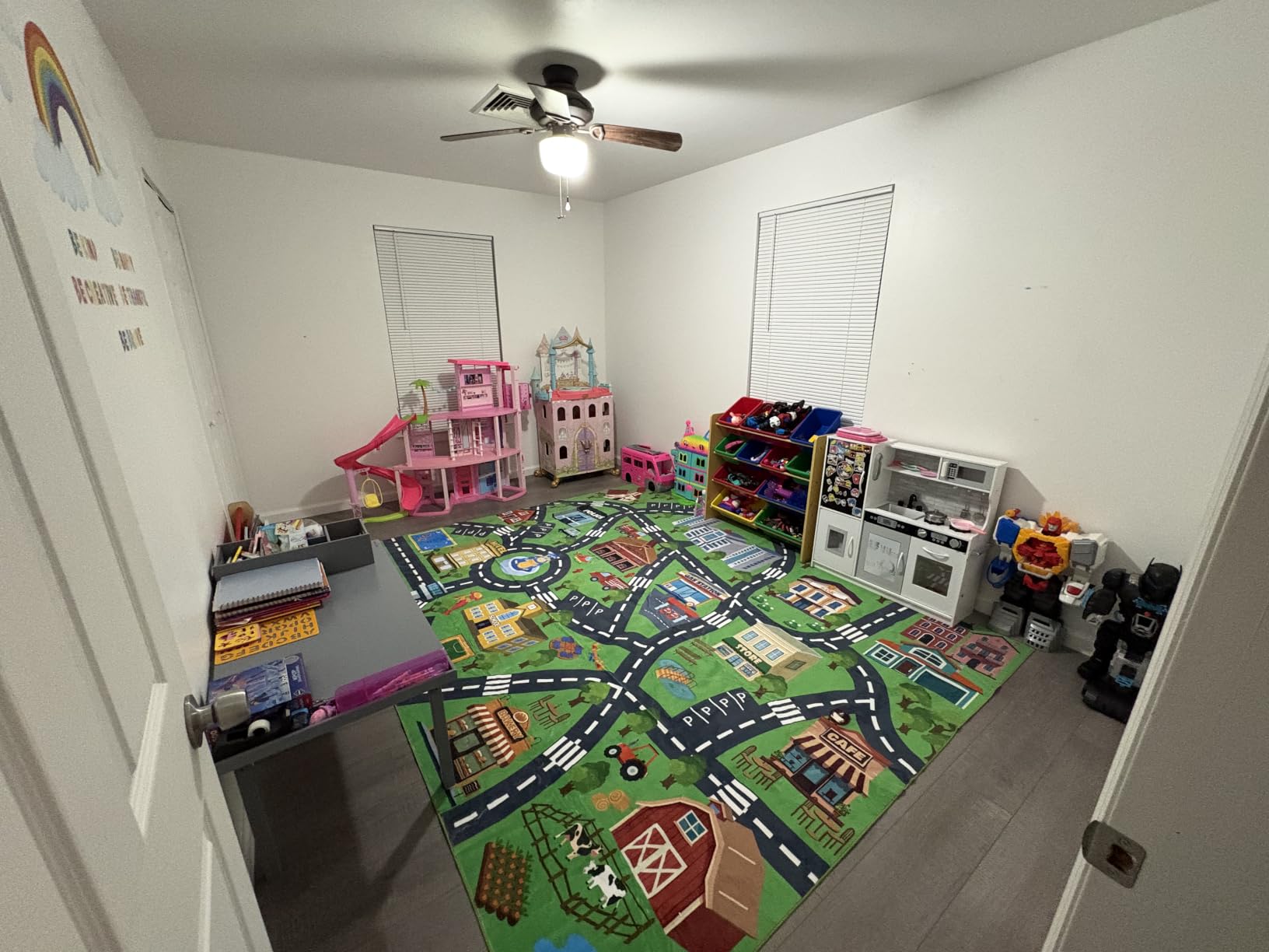 Kids Rug for Playroom, Non-Slip 5x7 ft Car Rugs Play Mat Kids Room customer photo 2