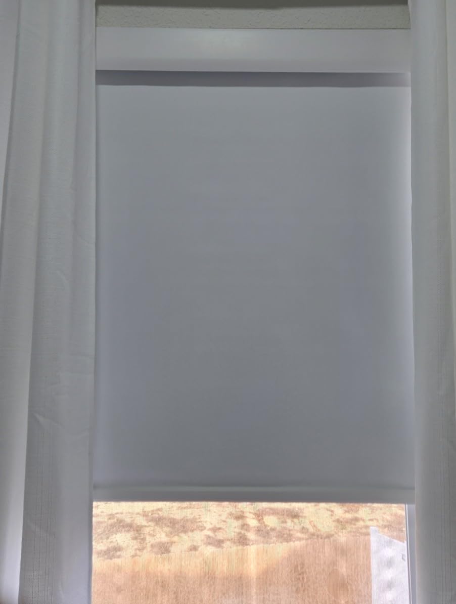 Grandekor No-Drill No Tools Motorized Blinds with Remote | 70Wx72H White customer photo 2