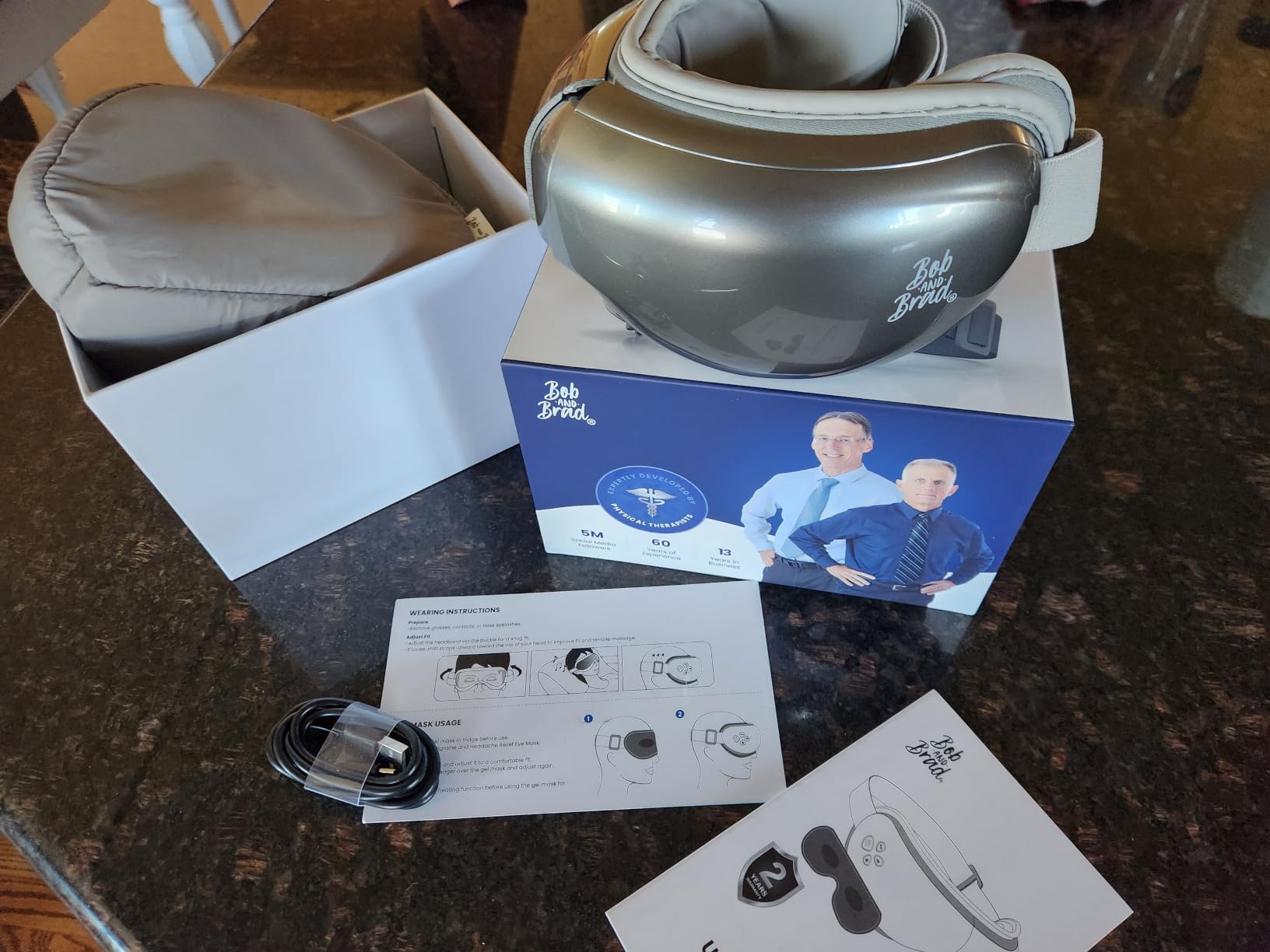 BOB AND BRAD Eye Massager with Heat and Cooling Voice Control, Birthday Gift for Women Men Mom, FSA Eligible HSA, Temple Massage, Heated Eye Mask for Migraines & Dry Eyes Relief customer photo 1
