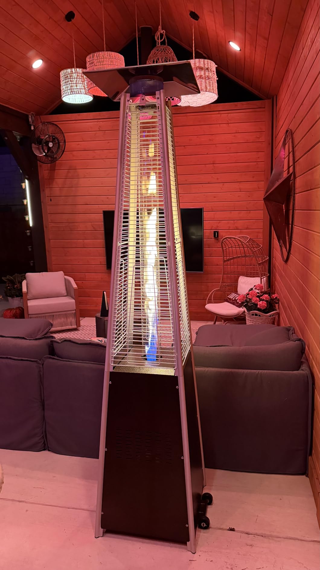 Pamapic Patio heater, Propane Outdoor Heater with Round Table, Premium 304 Stainless Steel Burner, Triple Protection System,2 in 1 Patio Heater for Outdoor Use, Residential & Commercial Use customer photo 1