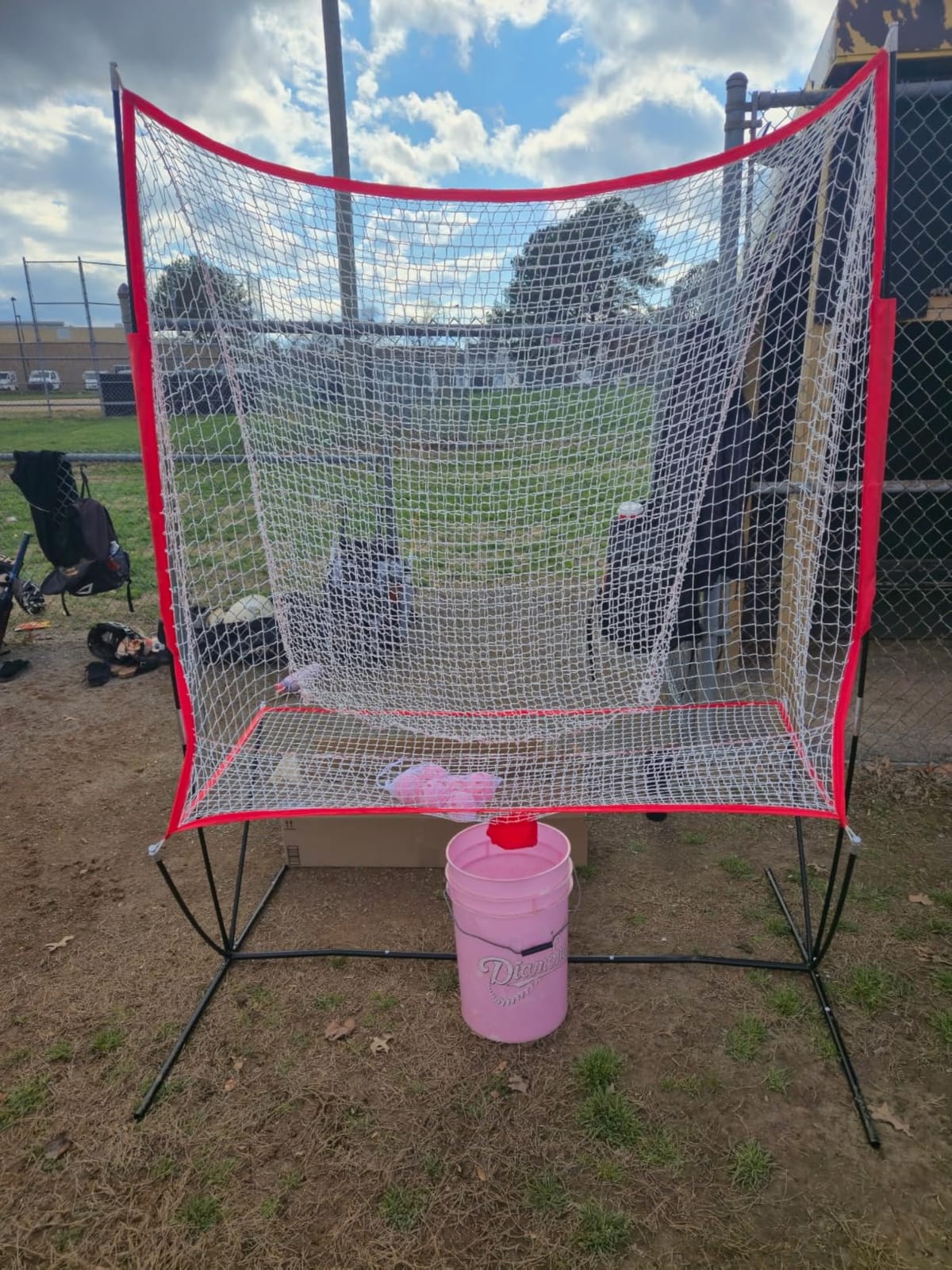 Pickleball and Tennis Return net, 6 x 7ft Portable Polyester Mesh and Fiberglass Frame, customer photo 1