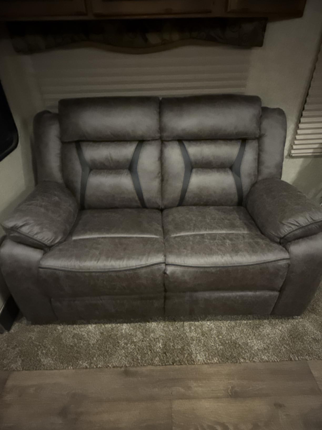 EBELLO Manual Reclining Sectional Sofa for Living Room, L-Shaped Sectional Corner Reclining Sectional Couches Home Furniture Set with Center Console, Hidden Cup Holders and Storage, Brown customer photo 1