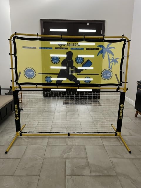 6×6FT 2-in-1 Pickleball Rebounder & Game Net — Portable Pickleball Net, Adjustable Rebounder Training Net, Heavy-Duty Iron Frame, 28KG Tension Ropes (Backyard & Solo Practice) customer photo 2