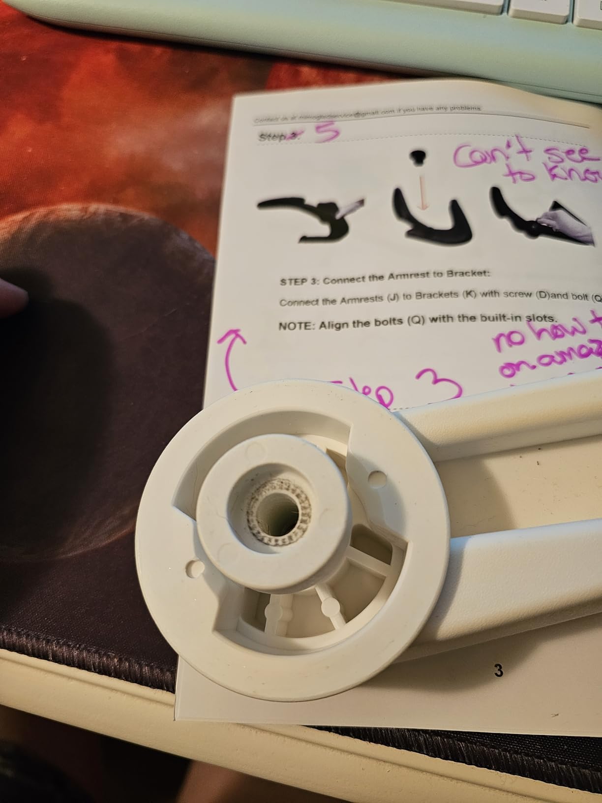 Mimoglad Home Office Chair - Ergonomic High Back Desk Chair with Adjustable Lumbar Support and Thickened Seat Cushion - Breathable Mesh Computer Chair customer photo 2