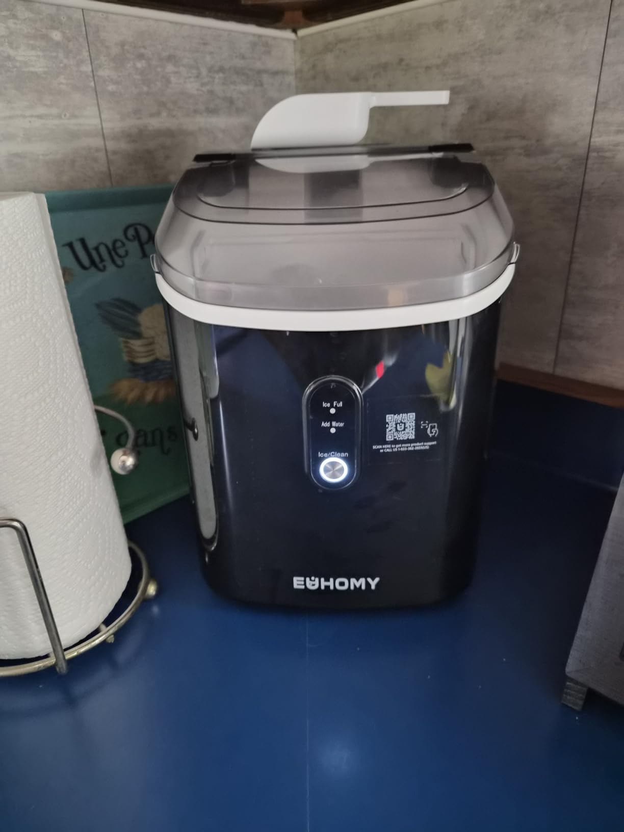 EUHOMY Nugget Ice Maker Countertop with Handle, 38lbs Daily Sonic Ice customer photo 1