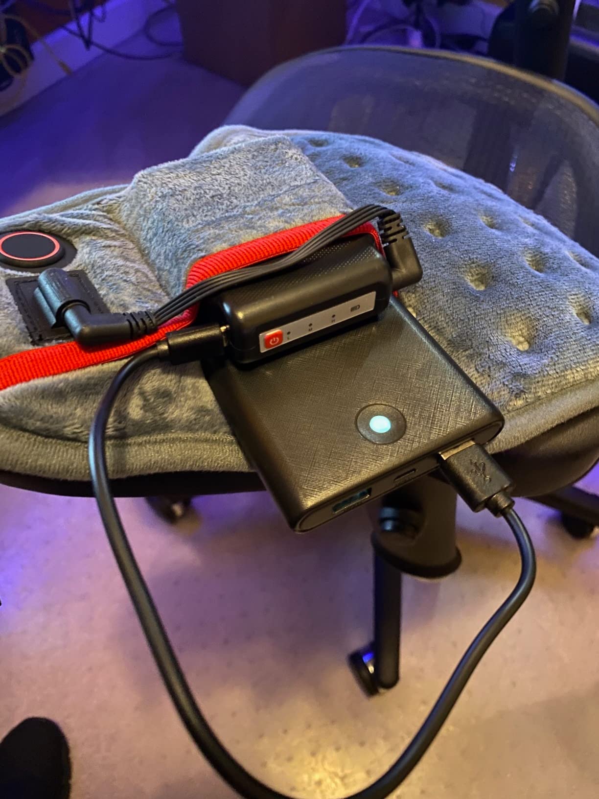Vofuoti Portable Cordless Weighted Heating Pad with 7.4V 10000mAh Battery customer photo 2