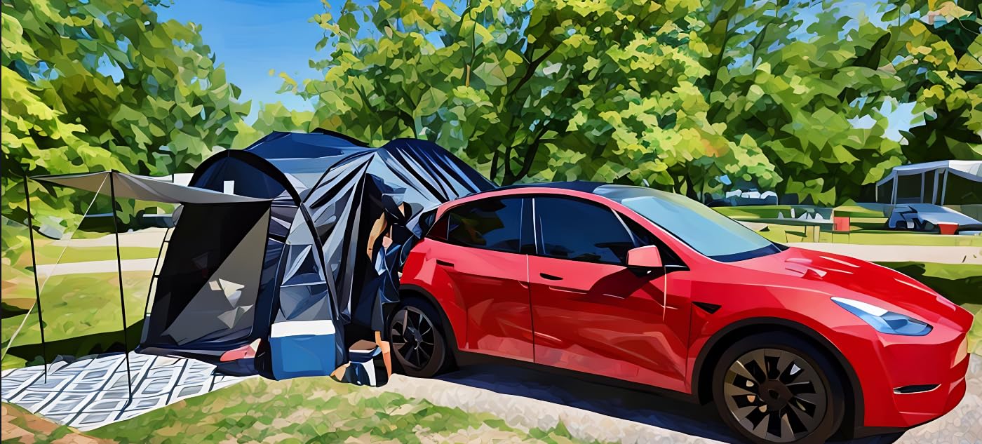 Havnby 4.5inch Foam Mattress for Tesla Model Y, Full Size Bed, Vacuum Compression, Roadtrip, Job Shifts, Nap, Camping, Guests & Home, Rechargeable Pump and Eyemask Provided customer photo 2