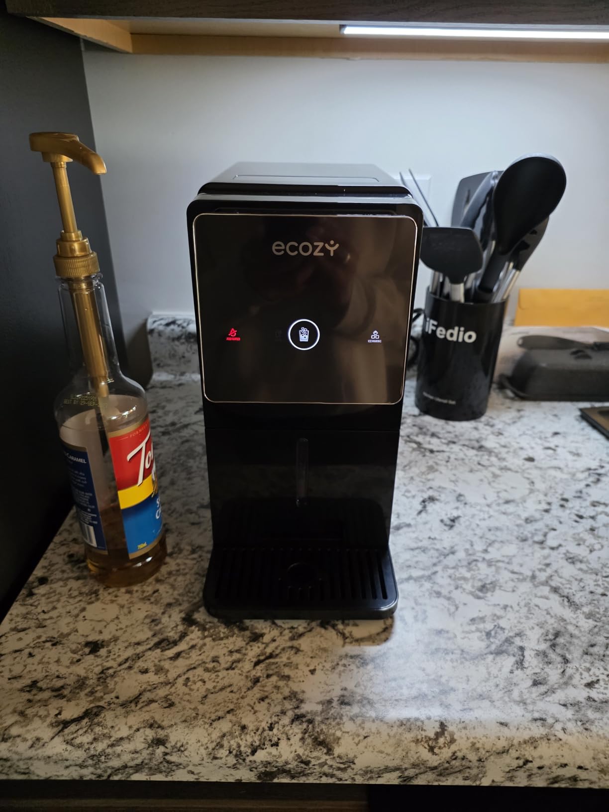 ecozy Nugget Ice Makers Countertop Dispenser, 40lbs Per Day, Touch-Free Ice customer photo 2