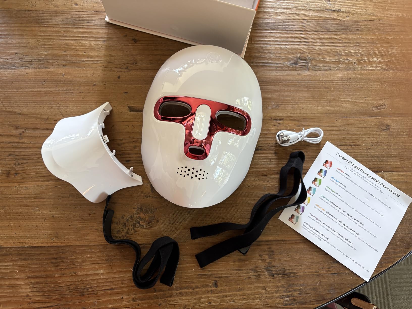 Red Light Therapy for Face- LED Light Therapy Mask Skin Care Mask,Cordless LED Face Mask face & Neck Red & Infrared Lights Masks Wavelength,USB C Rechargeable for Home Use Working Travel Yoga customer photo 2