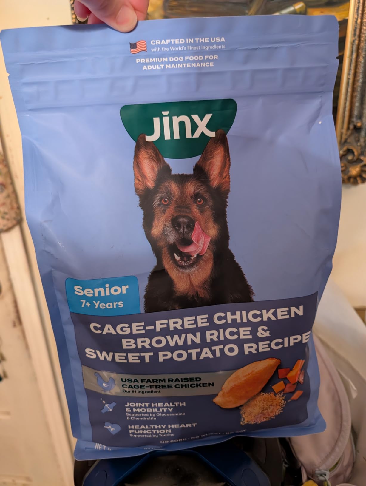 Jinx Senior Dry Dog Food - Real Chicken, Brown Rice & Sweet Potato, 4lb customer photo 1