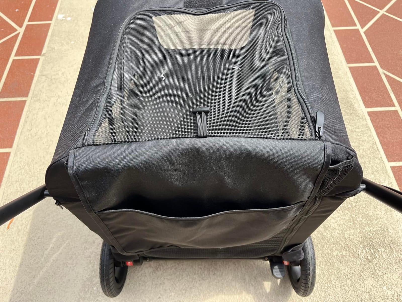 Dog Stroller for Large & Medium Dogs, 4 Wheels Pet Stroller for Large Dogs up to 120lbs, Extra Large Dog Stroller with Foldable Design, Sun Shades, Storage Pocket, Breathable Mesh customer photo 1