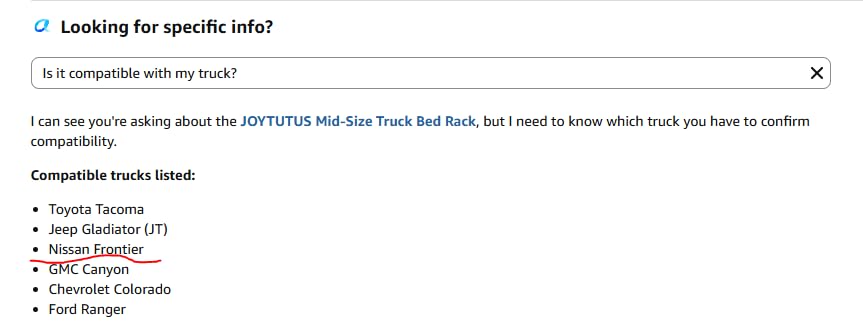 JOYTUTUS Mid-Size Truck Bed Rack Adjustable Overland Rack Compatible with Tacoma, Canyon, Colorado, Truck Rack for Kayak, Roof Top Tent (Not Fit 2024+ Tacoma) customer photo 2