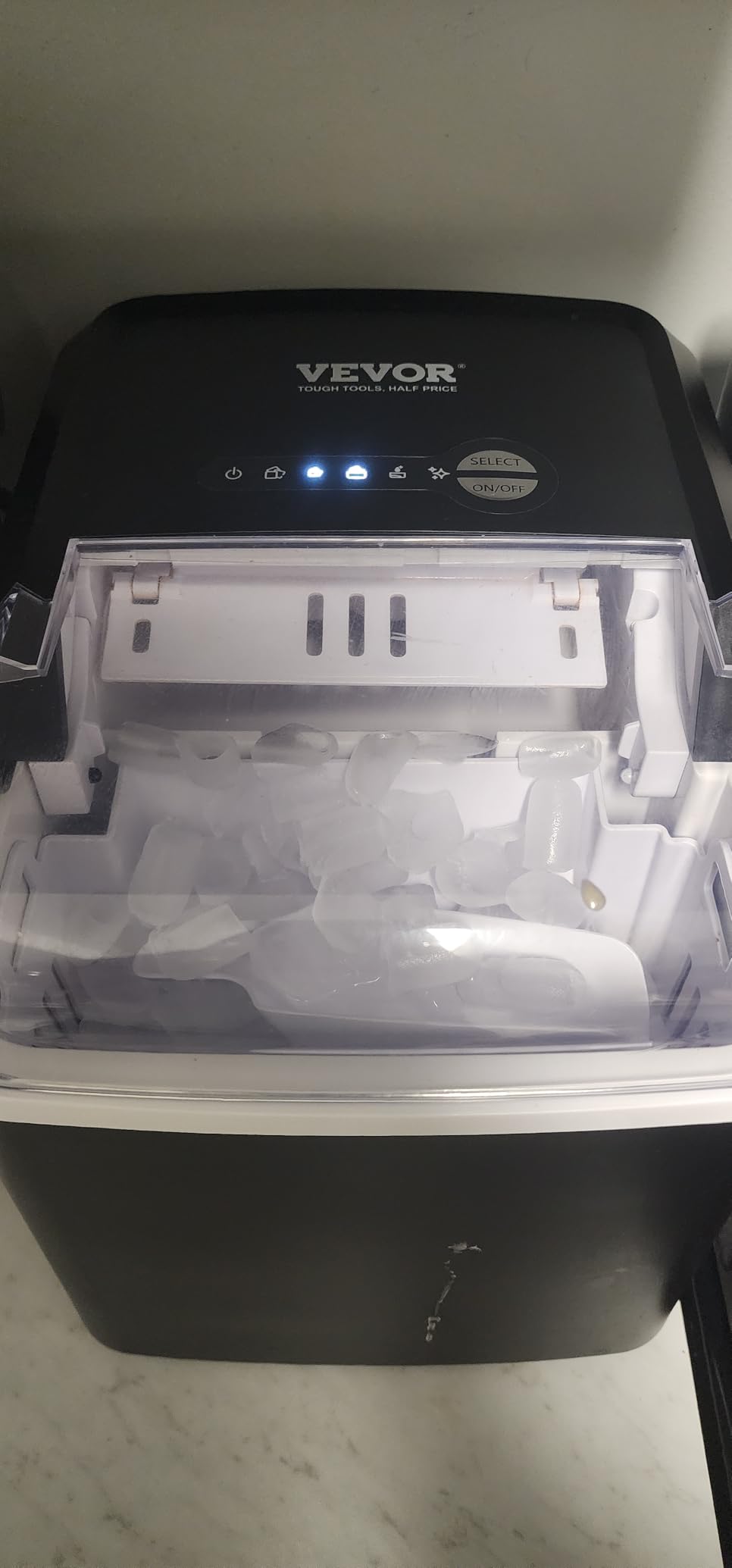 VEVOR Countertop Ice Maker, 33 lbs per Day, Self-Cleaning Portable Machine with Scoop, Drawer-Style Ice Access, Nugget Ice-Making Machine with Chewable ICES for Home, Kitchen, Office, Bar & Party customer photo 1