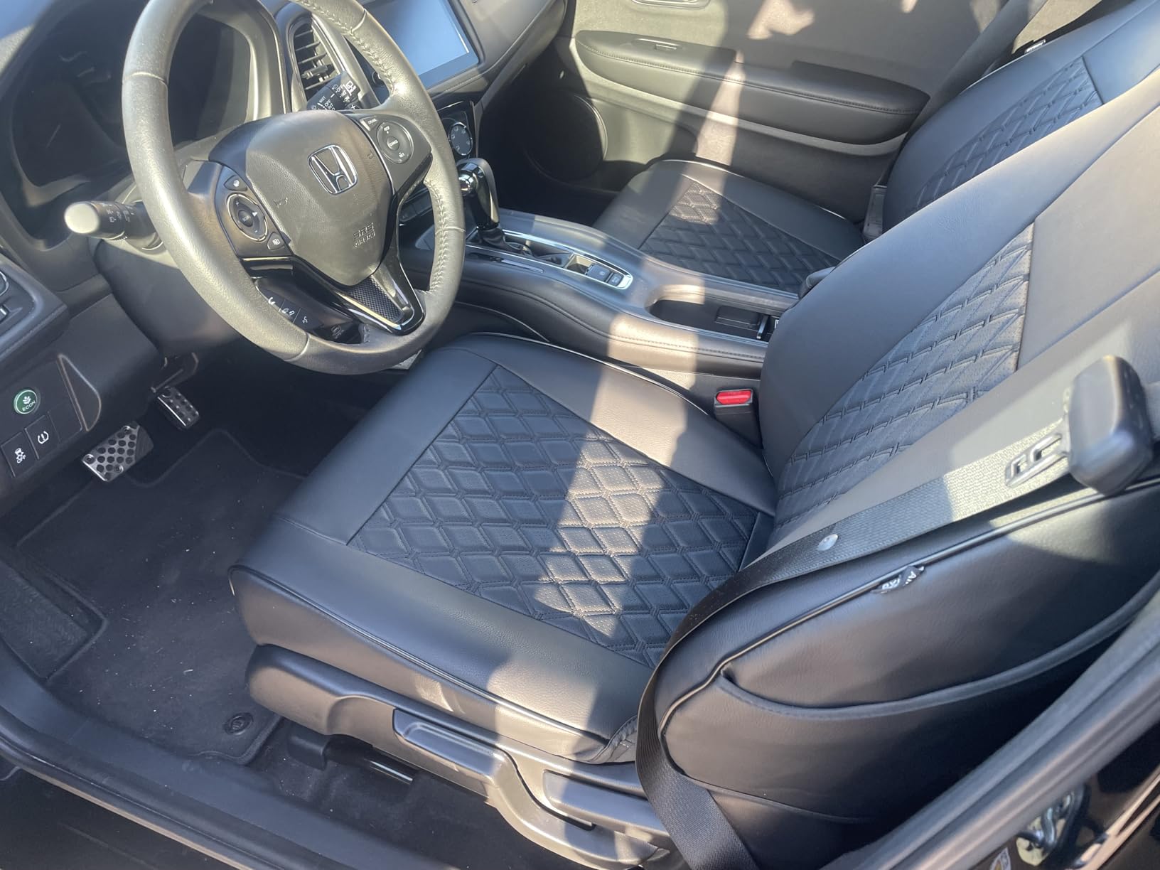 GIANT PANDA 2PCS Front Seat Covers for Chevy Silverado & GMC Sierra 1500 2500 3500 2007-2026 Crew Extended Double Cab Pickup,Custom Fit Chevy & GMC Truck Seat Protectors,Faux Leather (Black) customer photo 1