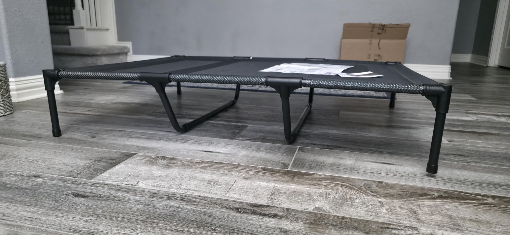 suddus Elevated Dog Bed Waterproof Outdoor, Portable Raised Dog Bed, Dog Bed Off the Floor, Chew-Proof Dog Bed Easy Clean Indoor or Outdoor Use，XX-Large, 56 * 37.5 * 9in, Grey customer photo 2
