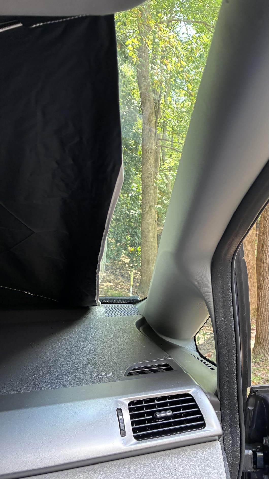 Nmoiss Windshield Sun Shade Umbrella for All Jeep Wrangler & Gladiator - [Vinyl Coating Heat Shield] Protect Car from Sun Rays & Heat Damage Keep Cool and Protect Interior, Spring Structure Edge customer photo 2