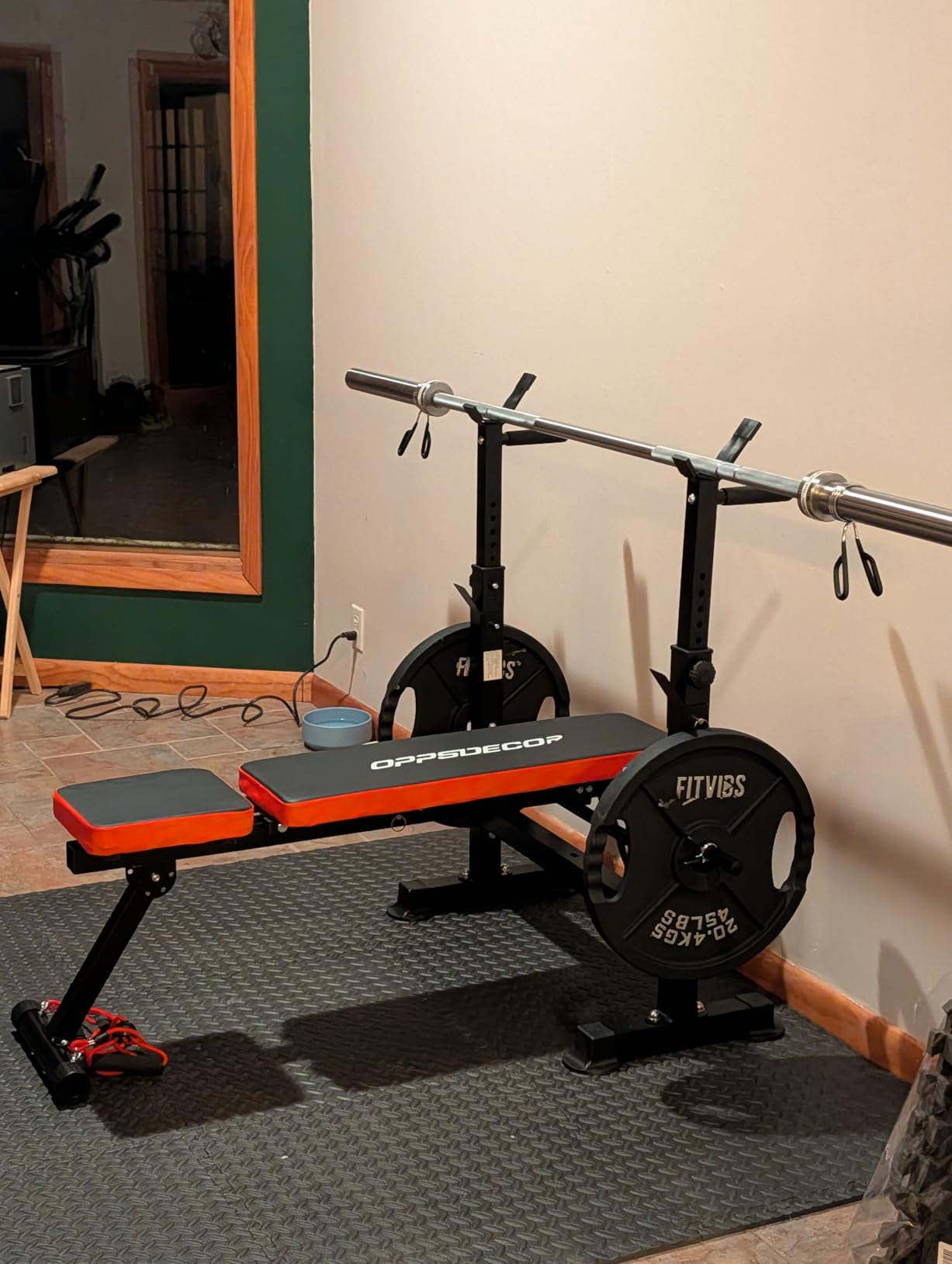OPPSDECOR Home Gym, Workout Station with High/Low Pulley System, Multifunctional Home Gym Equipment, Exercise Equipment for Full Body Strength Training, Weight Machine with PEC Fly & Chest Press customer photo 2