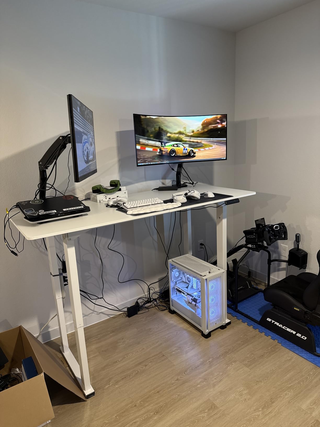 71x31 4 Leg Dual Motor Standing Desk for Home Office customer photo 2