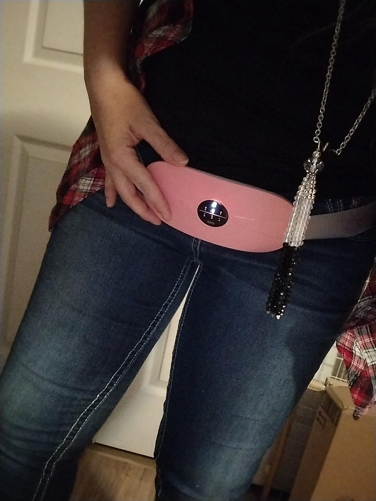 HZD Portable Cordless Electric Heating Pad for Period Cramps, Pink customer photo 2