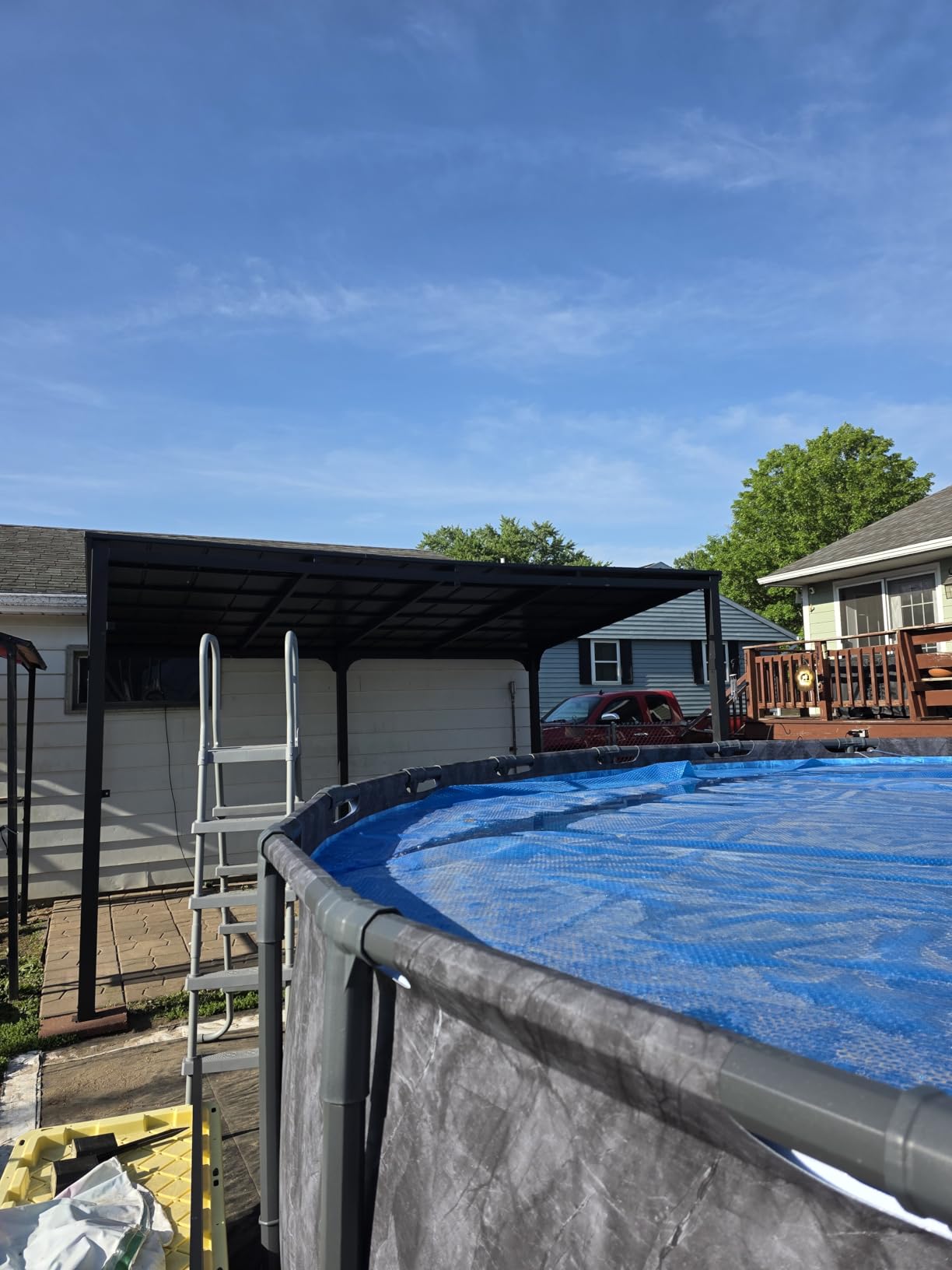 Covered Outdoor StoneCreek 10'x20' Lean to Gazebo, Wall Mounted Gazebo with Galvanized Steel Sloped Roof & Drainage Gutter, Heavy Duty Outdoor Pergolas for Patios, Backyard, Deck customer photo 2