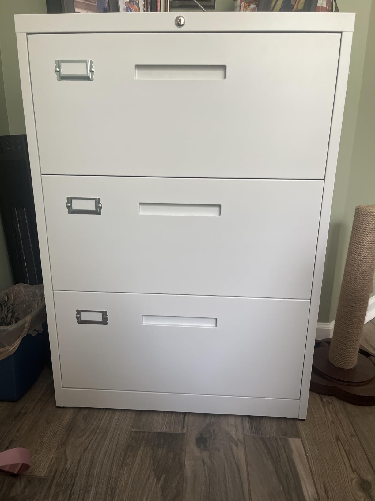 Letaya 2 Drawer File Cabinet with Lock,Metal Lateral Filing Cabinet for Home Office,Hanging Letter/Legal/A4 Size (Black, H27.95×W28.35×D15.74) customer photo 2
