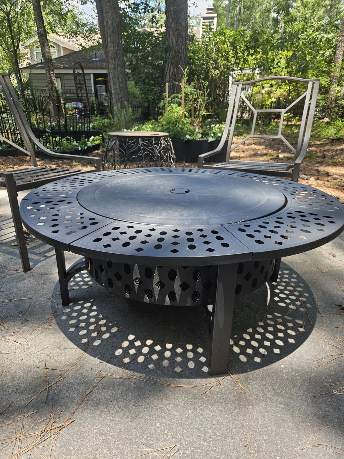 OutVue 42 Inch Smokeless Fire Pit with 2 Grills, Large Firepits for Outside customer photo 2